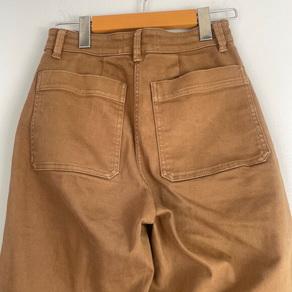 Everlane Brown Wide Leg Cropped Jean Pants Size 00 Comfy Casual - Picture 5 of 9